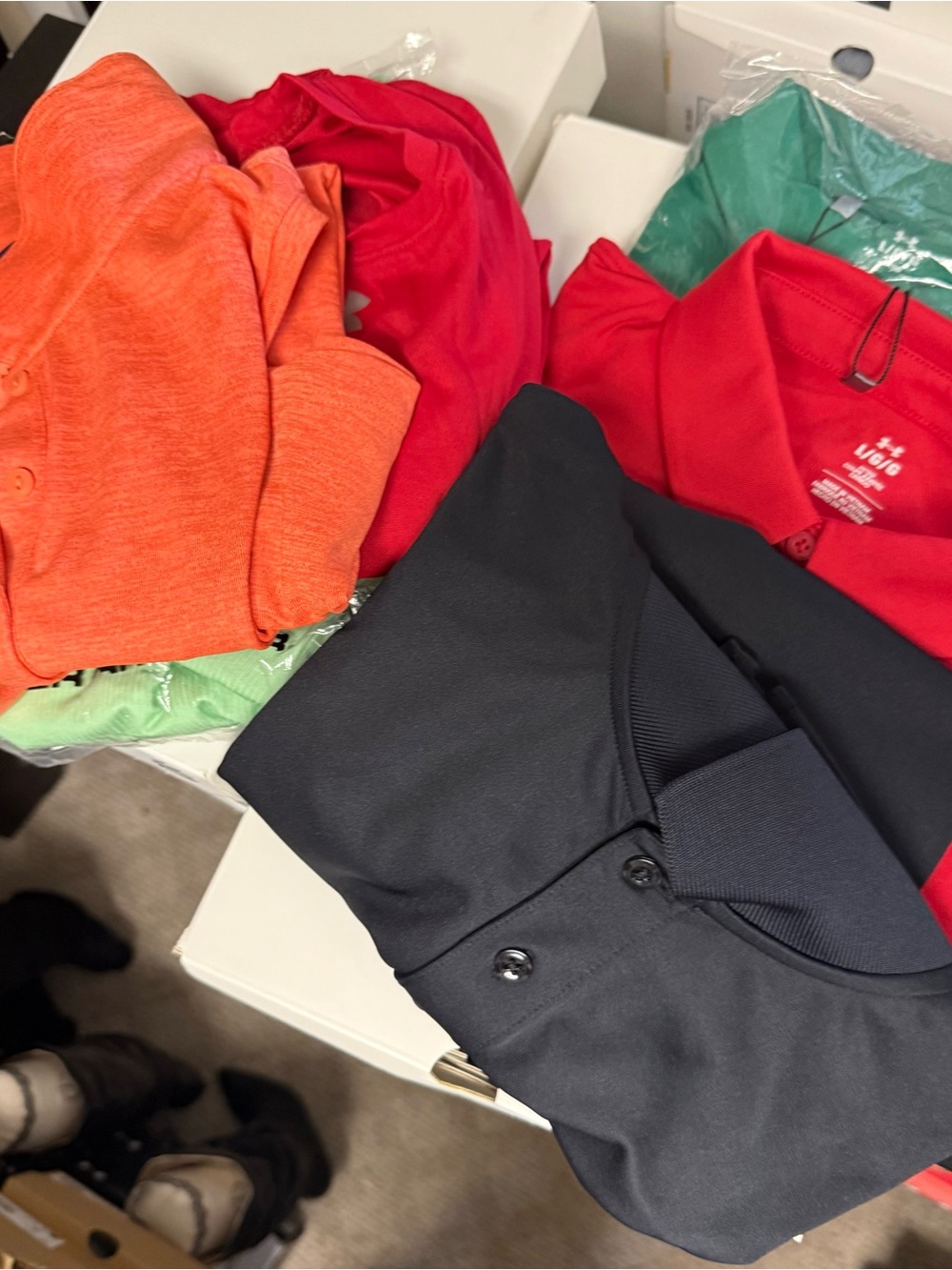 Under Armour Women Tops - Black, Red, Orange, Green